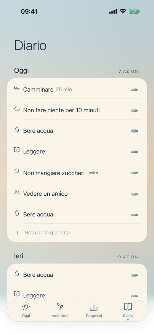 Il diario delle registrazioni
