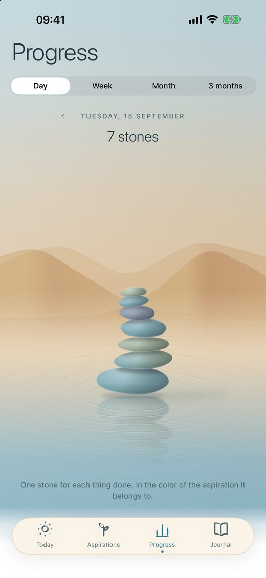 The stack of stones for the day